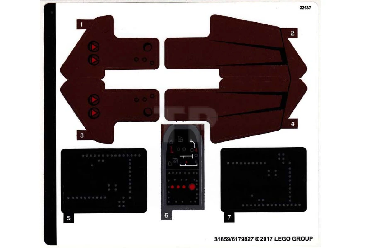 LEGO&reg; 6179827 - Sticker for Set 75532 