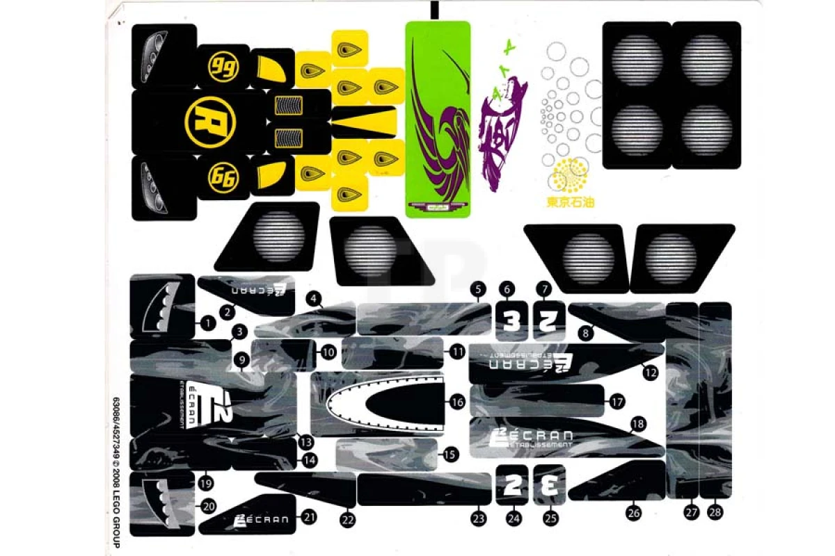 LEGO&reg; 4527349 - Sticker for Set 8161 - Sheet 2 