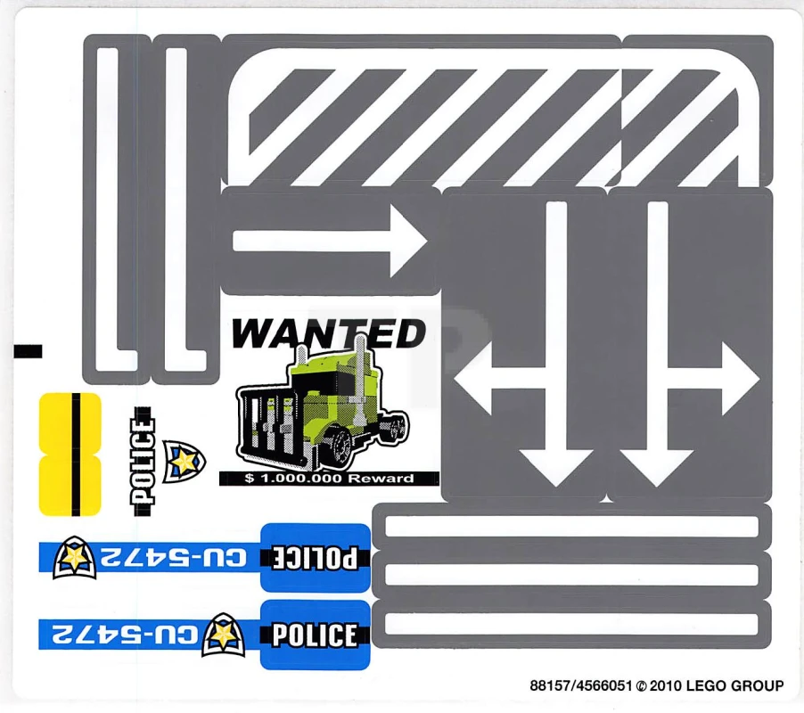 LEGO&reg; 4566051 - Sticker for Set 8196