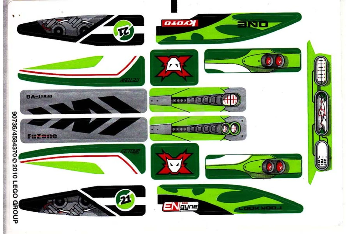 LEGO&reg; 4584370 - Autocollant pour l'ensemble 8863 - Feuille 2