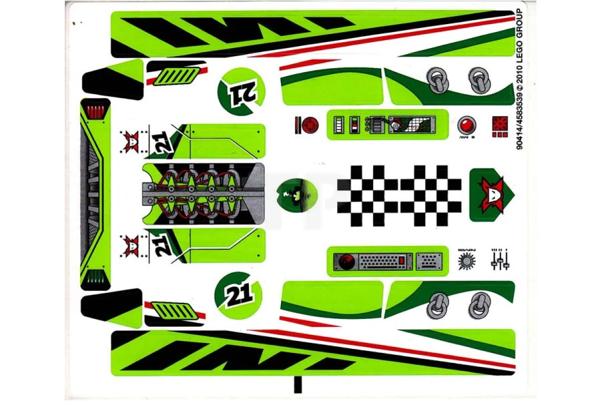 LEGO&reg; 4583539 - Adesivo per il set 8899 - Foglio 1