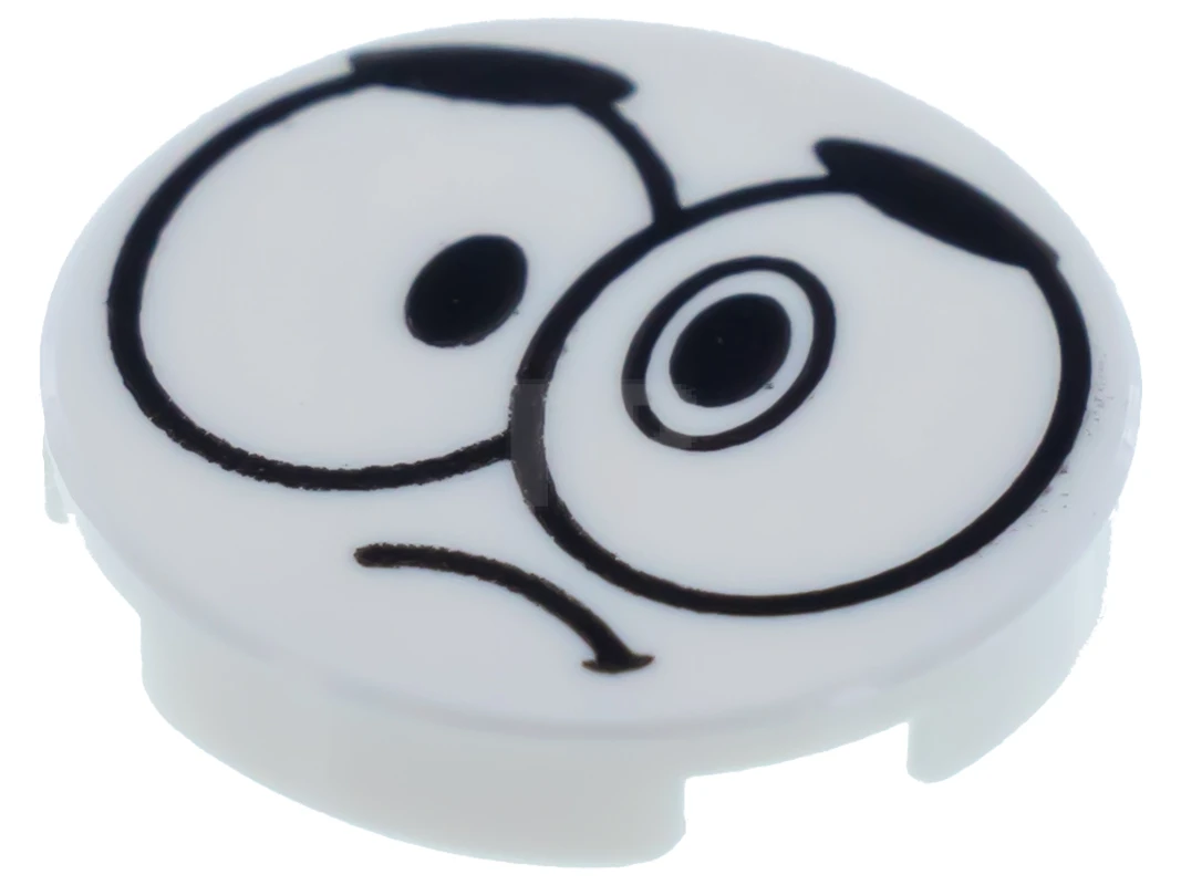 LEGO&reg; 6142859 - 14769pb118 - Tile 2 x 2 Round with Bottom O and Face Pattern (Nixel)