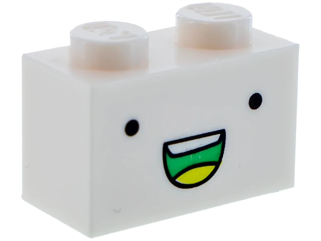 LEGO&reg; 6156662 - 3004pb146 - Brick 1 x 2 with Eyes and Smile Pattern 