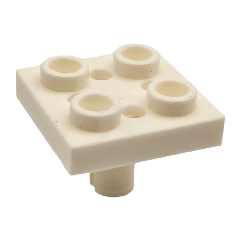 LEGO&reg; 4293876 - 2476b - Plate, Modified 2 x 2 with Pin on Bottom, Small Holes in Plate and Locking Fingers on Underside