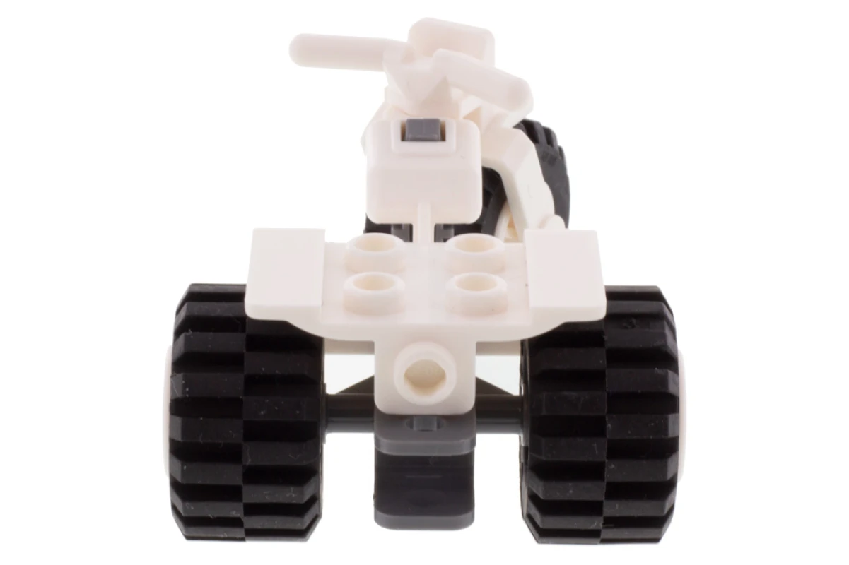 LEGO&reg; 30187c06 -  - Tricycle Complete Assembly with Dark Bluish Gray Chassis & White Wheels
