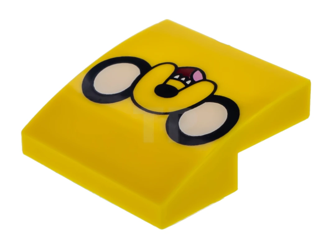 LEGO&reg; 15068pb091 - 6159514 - Slope 2 x 2 x 2/3 Curved with Jake the Dog Face Pattern