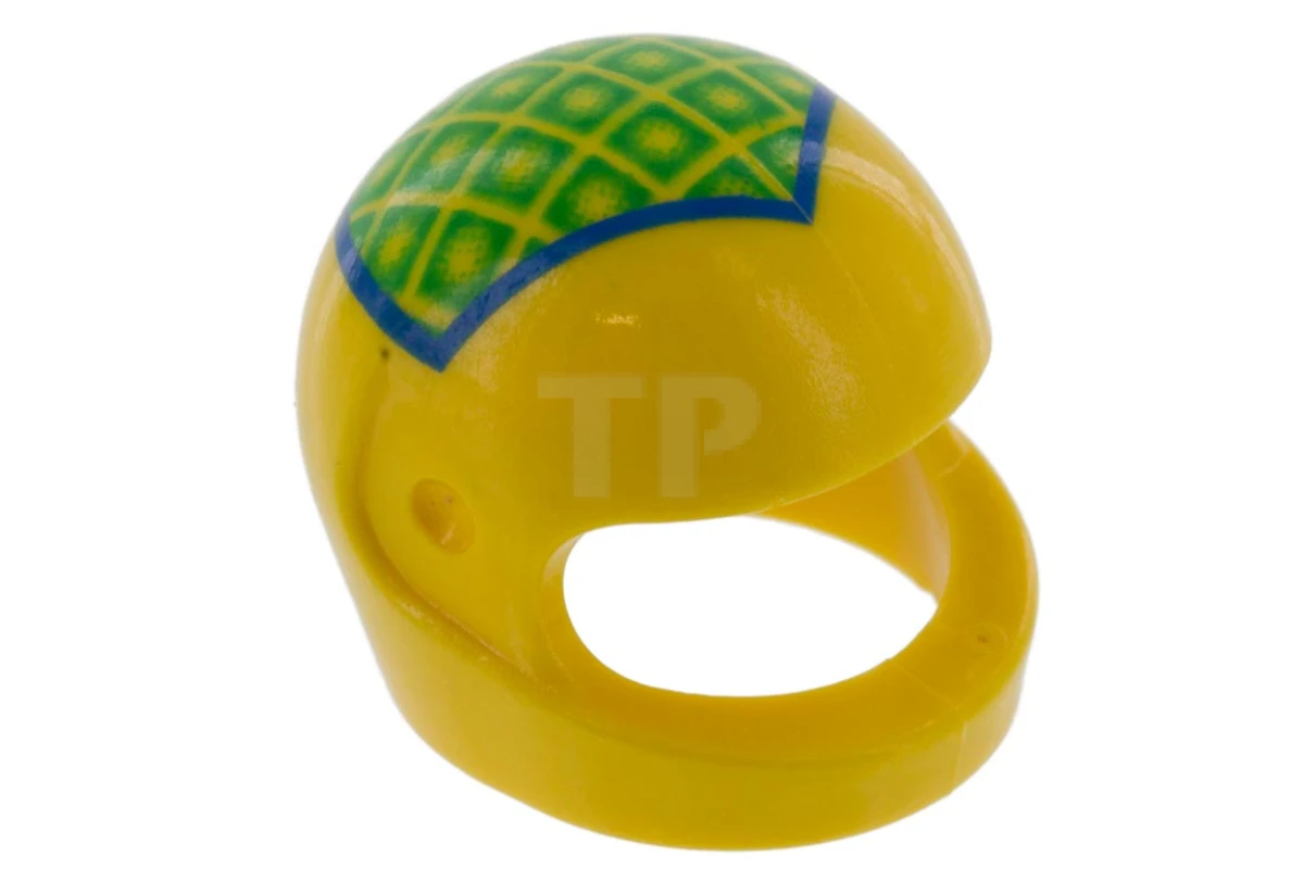 LEGO&reg; 4501843 - 2446pb27 - Minifig, Headgear Full-face Helmet with Ferrari Pattern (F. Massa)