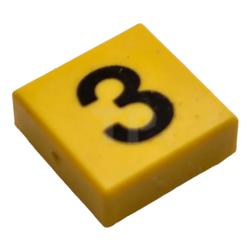 LEGO&reg; 80403 - 3070p03 - Tile 1 x 1 with Number 3 Pattern