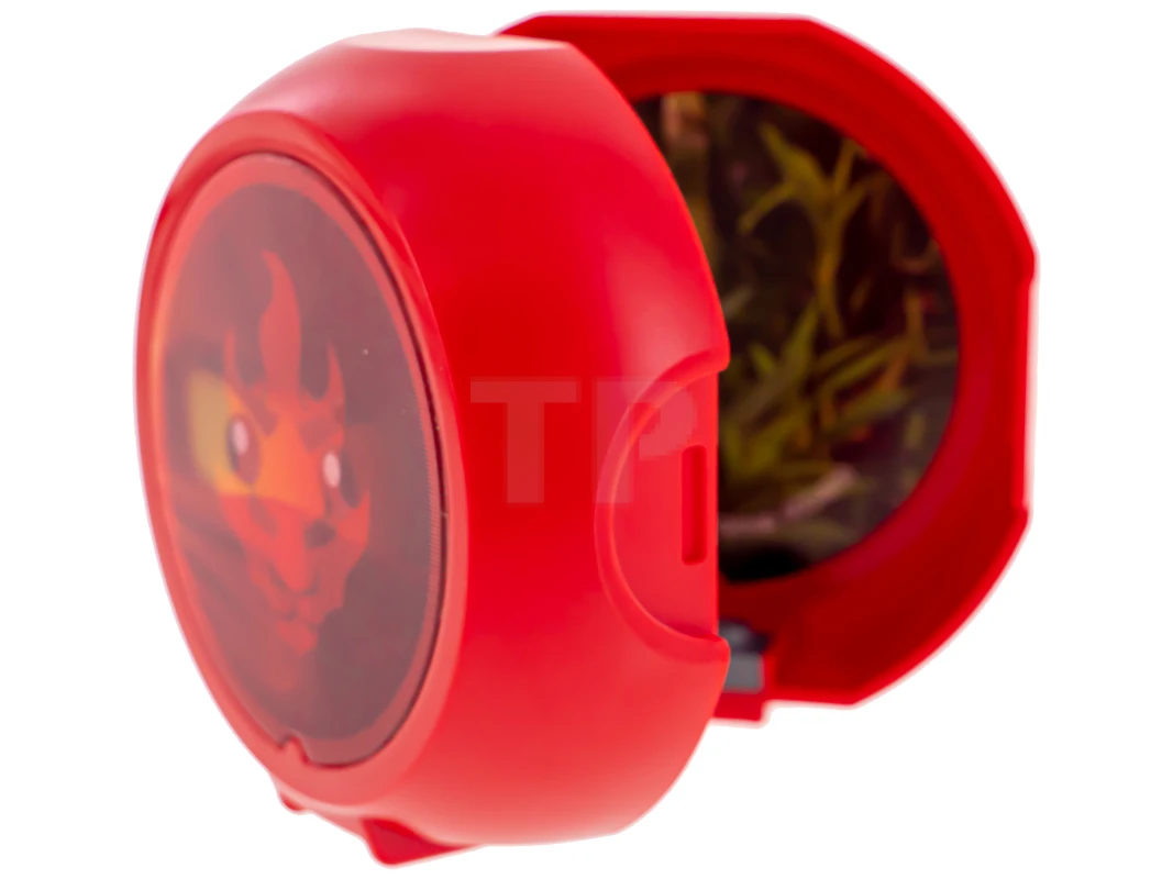 LEGO&reg;  - 29632c02pb01 - Container, Pod with Light Bluish Gray 6 x 6 Round Plate and Dark Bluish Gray 1 x 2 Plate, Complete Assembly with The LEGO Ninjago Movie Pattern (Sticker) - (Set 5004916)