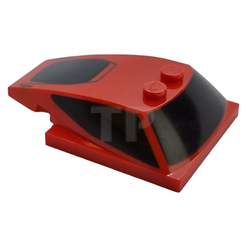 LEGO&reg; 6081539 - 93591pb16 - Wedge 6 x 4 x 1 1/3 with 4 x 4 Base with Black Windows Pattern