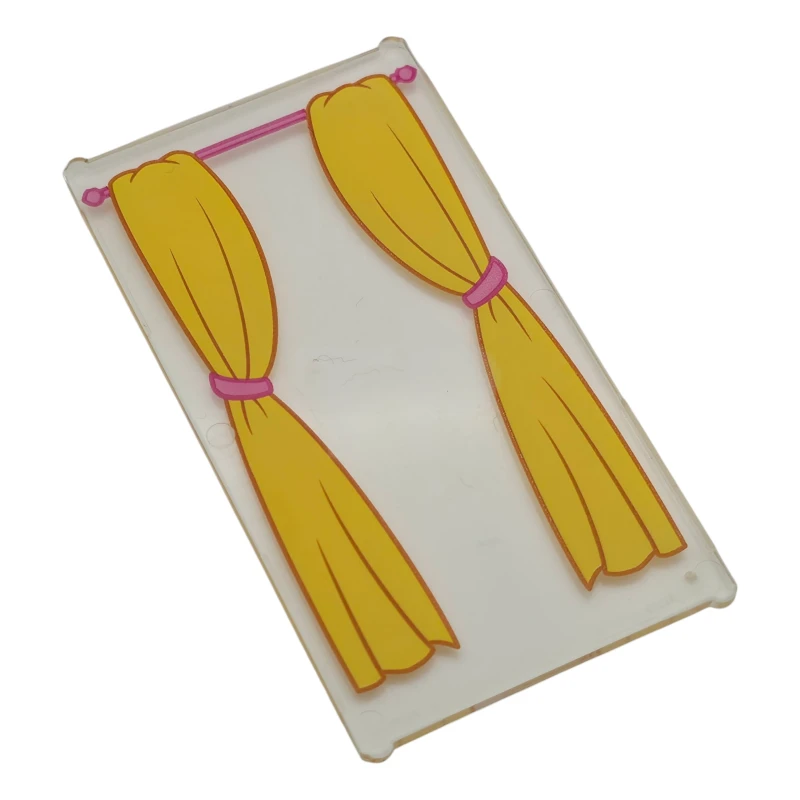 LEGO&reg; 6233077 - 57895pb051 - Glass for Window 1 x 4 x 6 with Curtains Pattern