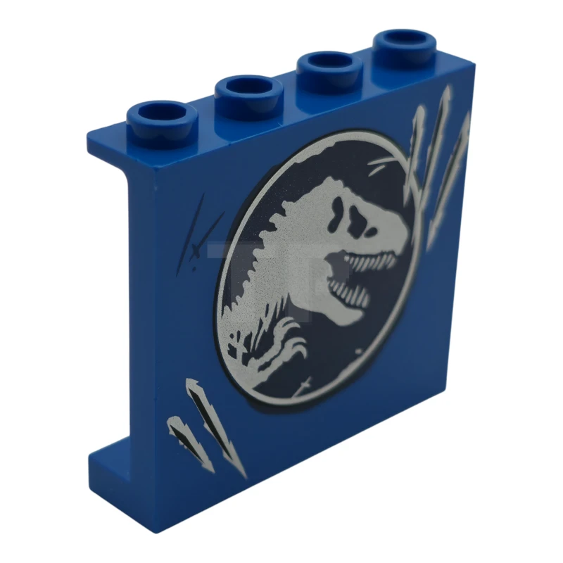 LEGO&reg; 6223116 - 60581pb098 - Panel 1 x 4 x 3 with Side Supports and Dino Pattern