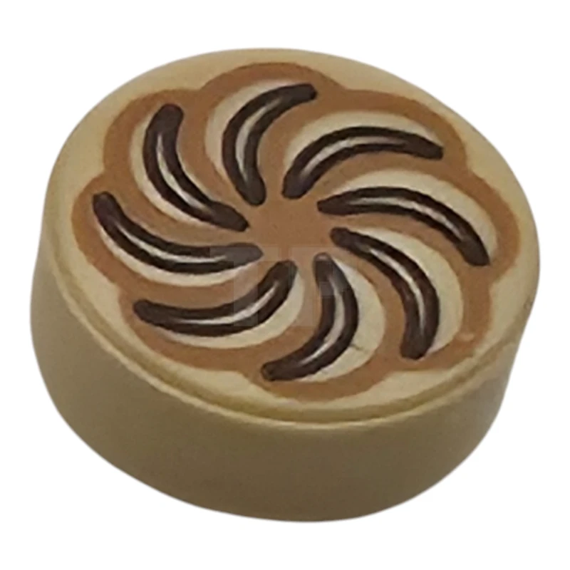 LEGO&reg; 98138pb092 - 6236414 - Tile 1 x 1 Round with Pastry Pattern