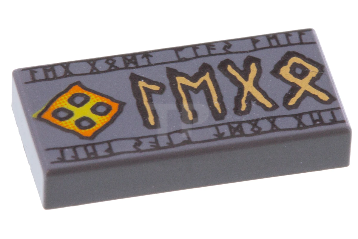 LEGO&reg; 4508227 - 3069pb0079 - Tile 1 x 2 with Elder Futhark Runes Pattern