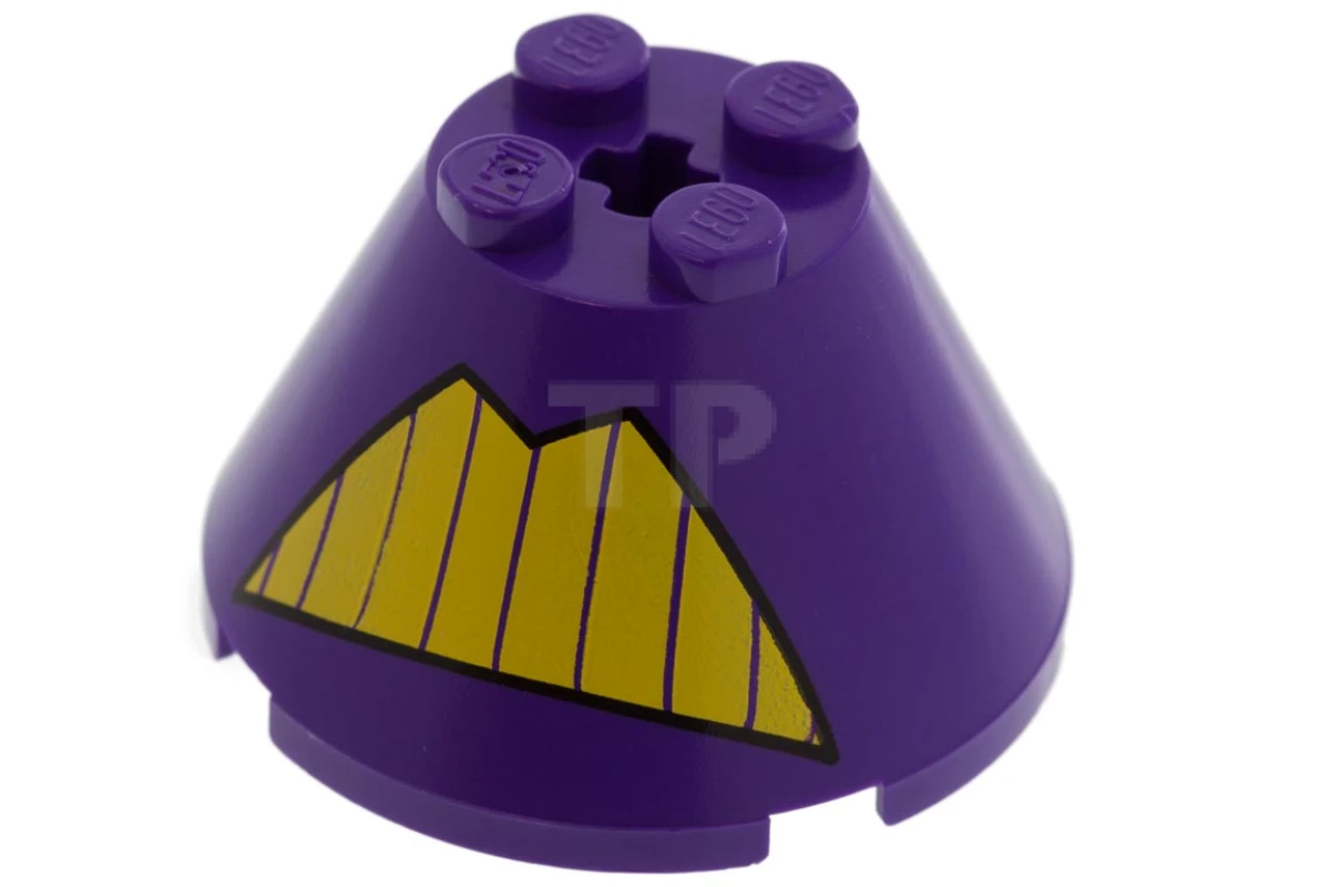 LEGO&reg; 3943bpb03 - 4565968 - Cone 4 x 4 x 2 with Axle Hole and Teeth Pattern (Zurg)