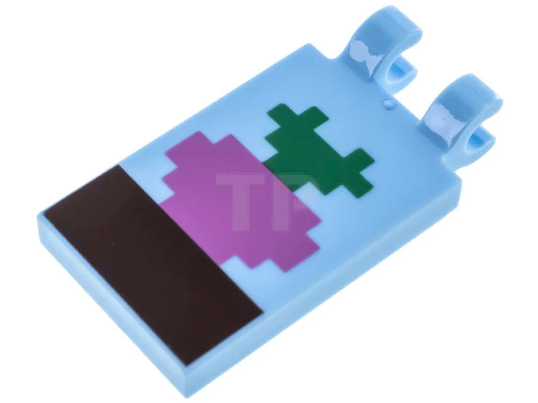 LEGO&reg; 6215570 - 30350bpb064 - Tile, Modified 2 x 3 with 2 Clips with Minecraft Radish in Ground Pattern