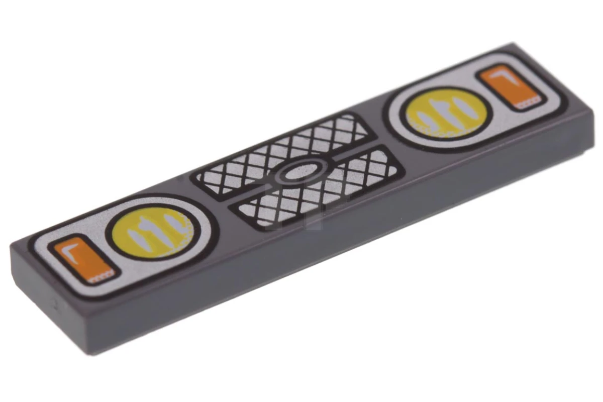 LEGO&reg; 2431pb515 - 6223079 - Tile 1 x 4 with Headlights and Grille Pattern