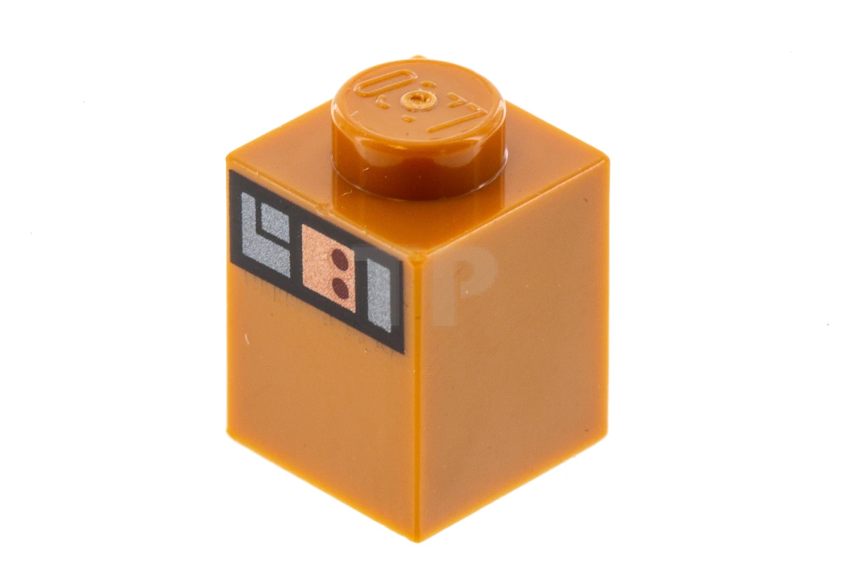 LEGO&reg; 3005pb029 - 6225642 - Brick 1 x 1 with Boxes with Dots Pattern