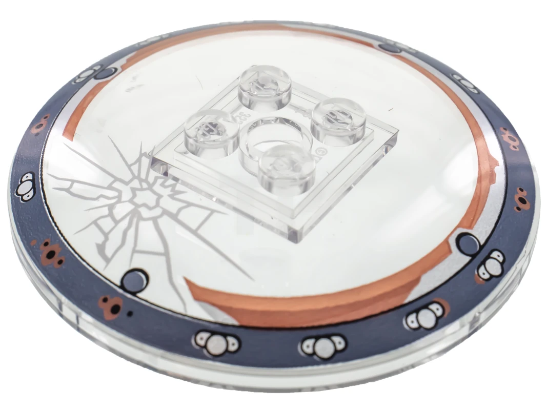 LEGO&reg; 44375bpb10 - 6239430 - Dish 6 x 6 Inverted (Radar) with Cracked Glass Gyrosphere Pattern