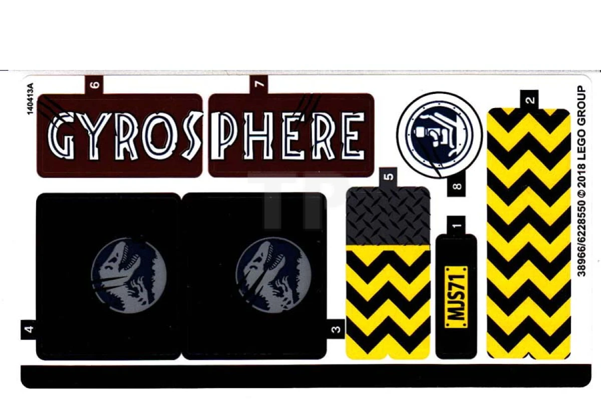 LEGO&reg; 6228550 - Autocollant pour l'ensemble 75929