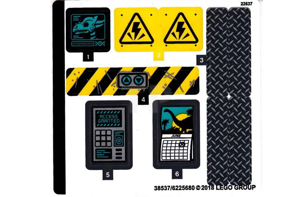 LEGO&reg; 6225680 - Adesivo per il set 75927