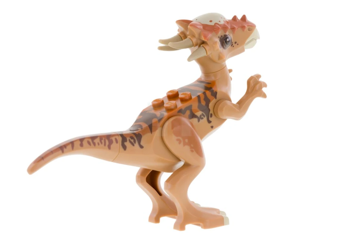 LEGO&reg;  - Styg01 - Dino Stygimoloch à la chair moyennement foncée et au dos orange foncé - Assemblage complet.