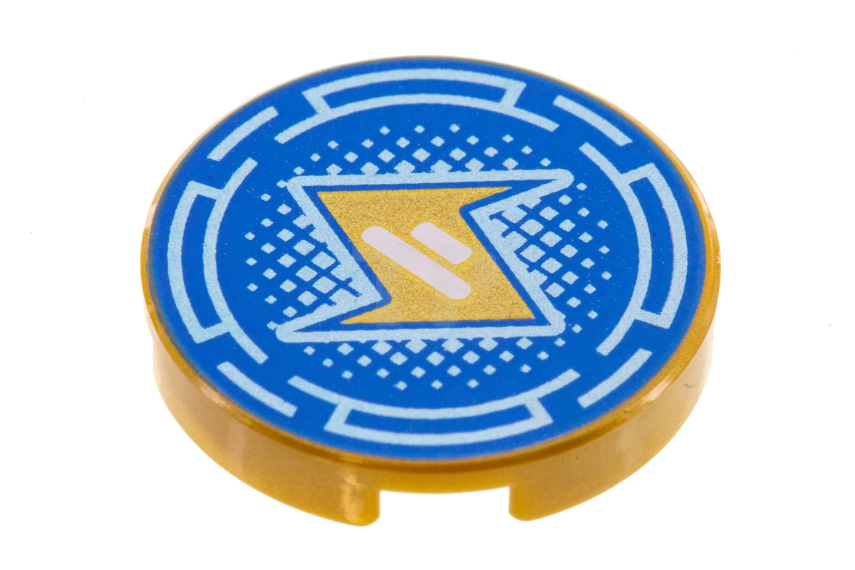 LEGO&reg; 6212965 - 14769pb220 - Tile 2 x 2 Round with Bottom O and Ninja Pattern