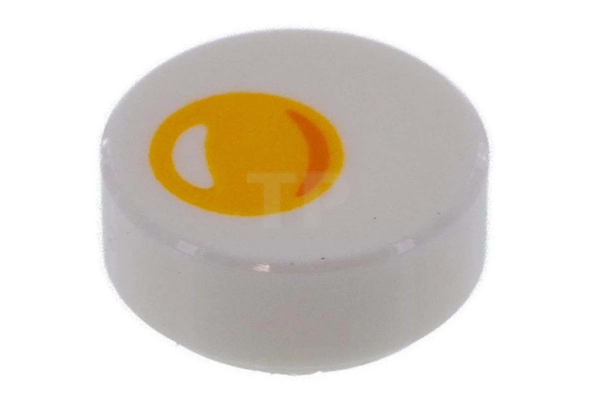 LEGO&reg; 6285620 - 98138pb088 - Tegel 1 x 1 Rond met gebakken eipatroon