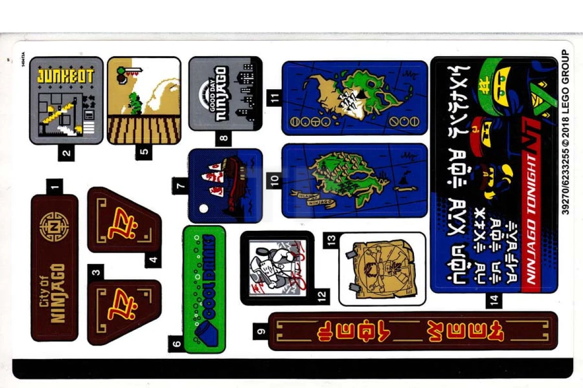 LEGO&reg; 6233255 - Adesivo per il set 70657 - Foglio 2