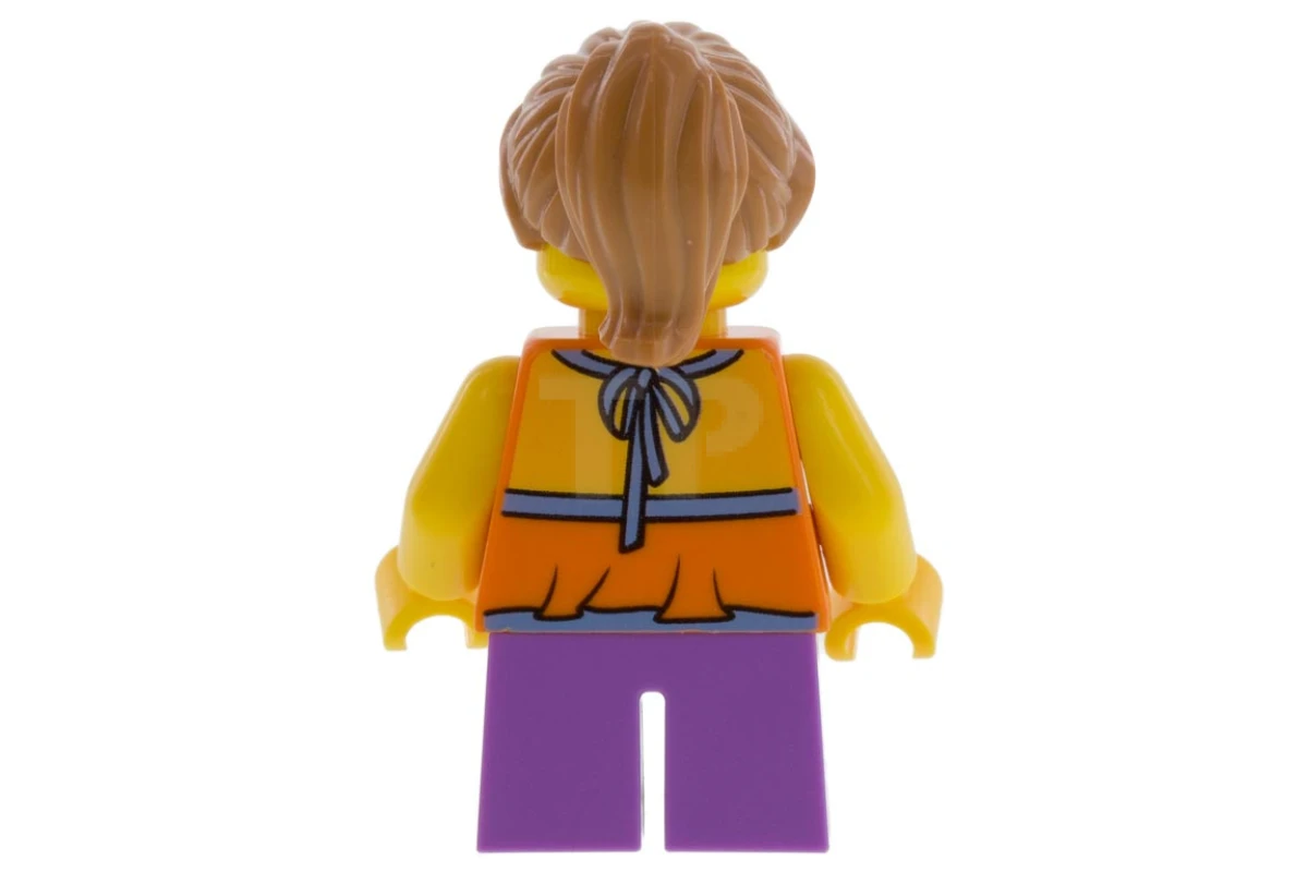 LEGO&reg; twn337 Girl with Orange Top and Medium Lavender Legs (31083)