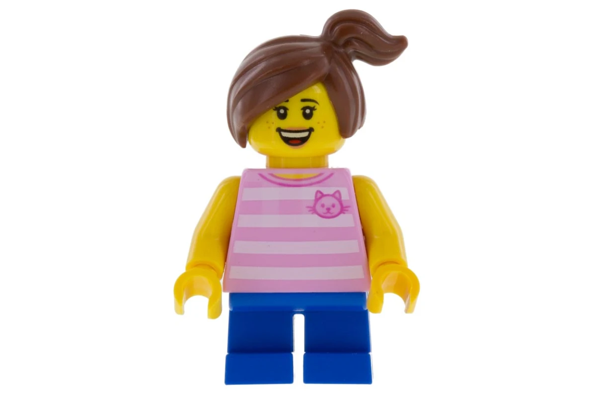 LEGO&reg; twn338 Girl with Bright Pink Top and Ponytail (31077)