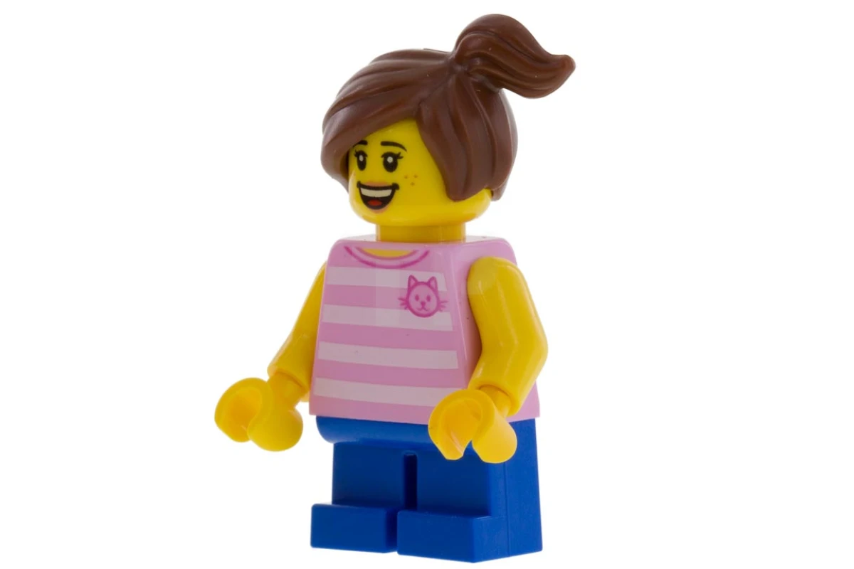 LEGO&reg; twn338 Girl with Bright Pink Top and Ponytail (31077)