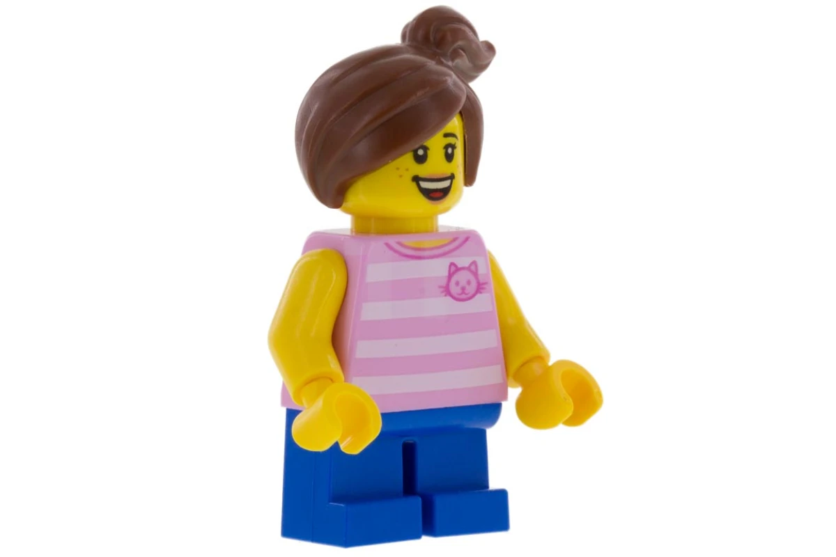 LEGO&reg; twn338 Girl with Bright Pink Top and Ponytail (31077)