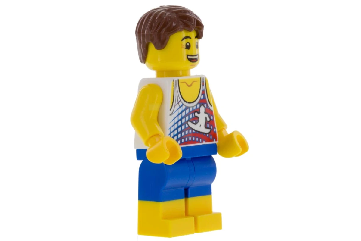 LEGO&reg; twn335 Beach Tourist with Surfer Tank Top and Yellow Boots (31083)