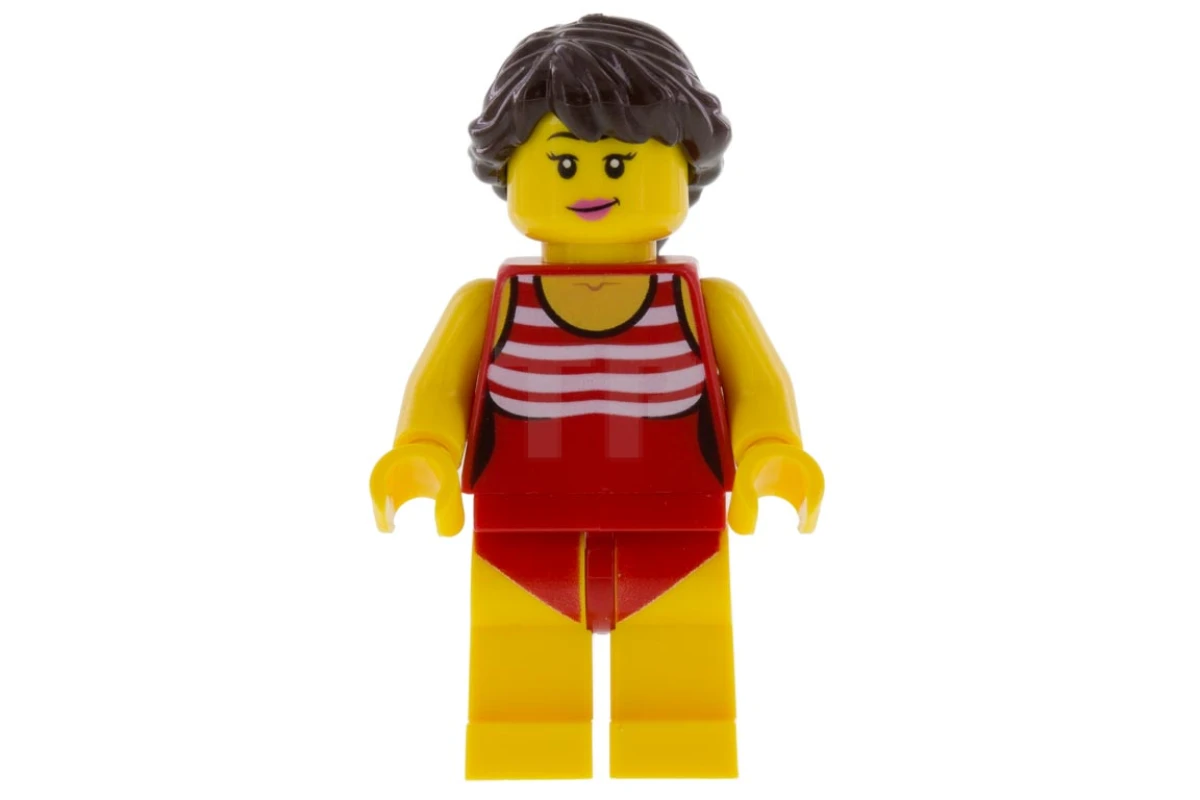 LEGO&reg; twn336 Beach Tourist Female with Red Bathing Suit (31083)