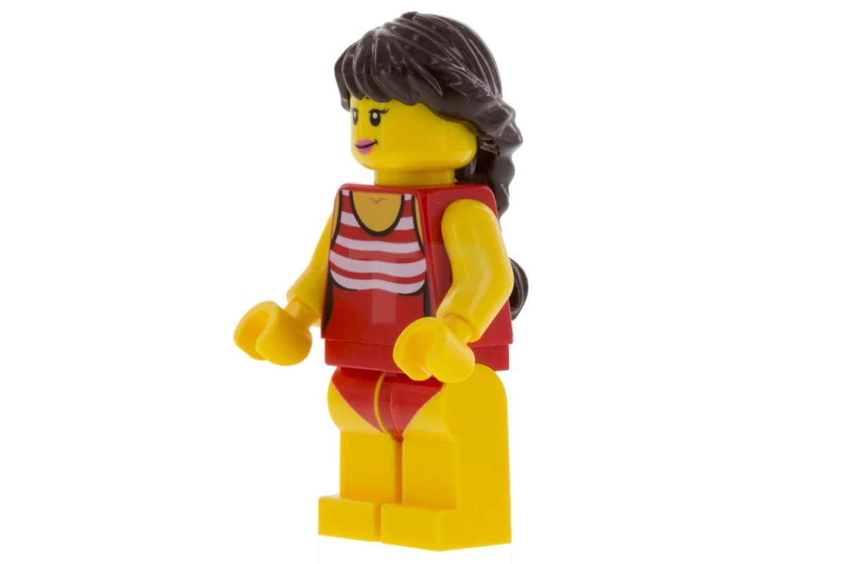 LEGO&reg; twn336 Beach Tourist Female with Red Bathing Suit (31083)