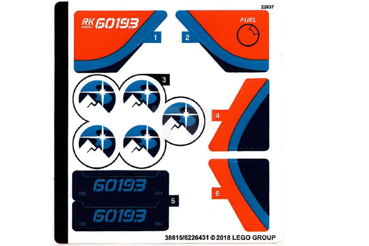 LEGO&reg; 6226431 - Sticker for Set 60193