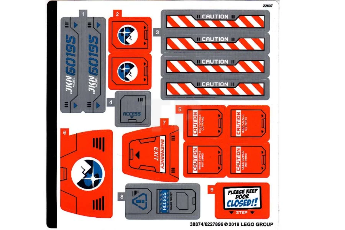 LEGO&reg; 6227896 - Aufkleber für Set 60195
