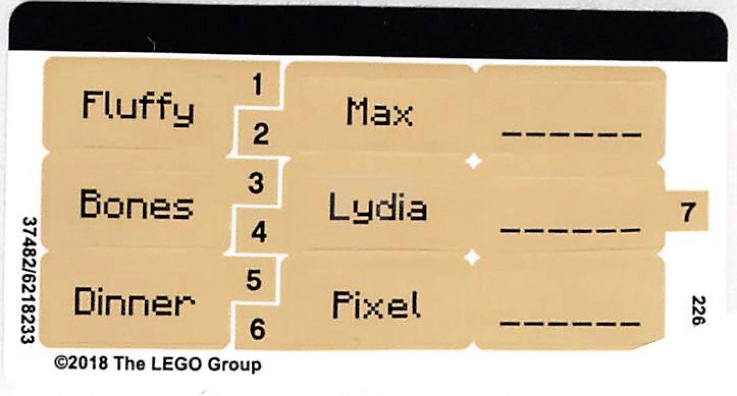 LEGO&reg; 6218233 - Sticker for Set 21144