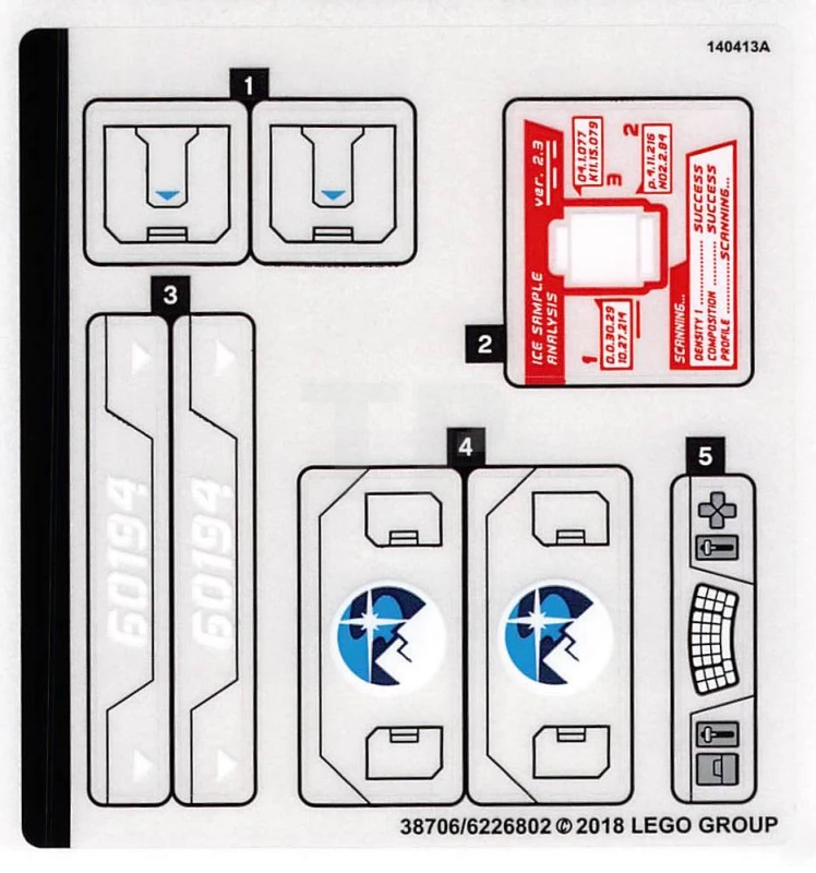 LEGO&reg; 6226802 - Autocollant pour l'ensemble 60194