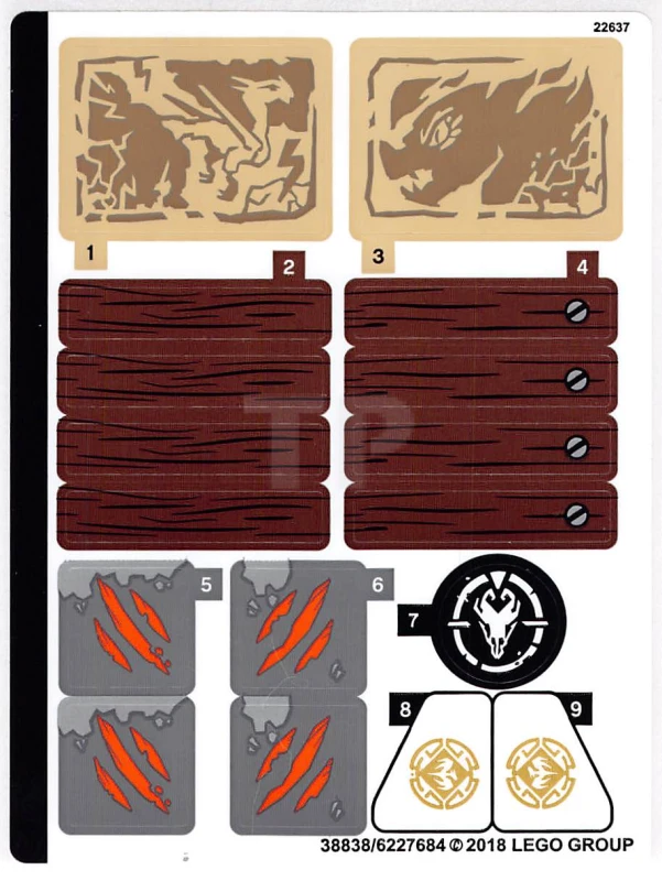 LEGO&reg; 6227684 - Sticker for Set 70655