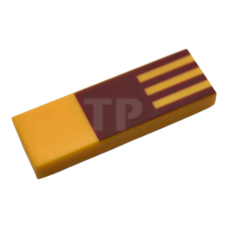 LEGO&reg; 6237028 - 63864pb072 - Piastrelle 1 x 3 con motivo a strisce