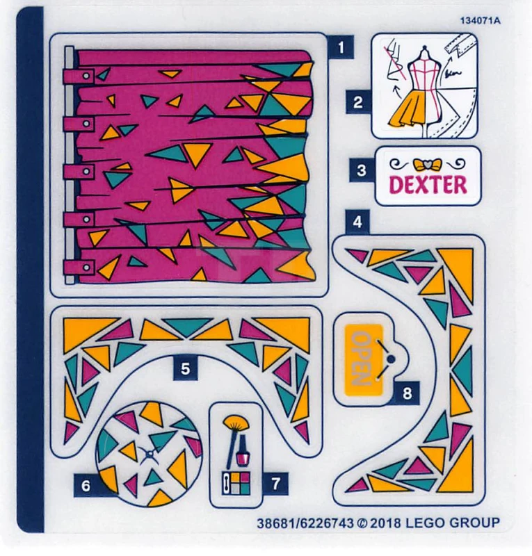 LEGO&reg; 6226743 - Adesivo per il set 41344 - Foglio 1