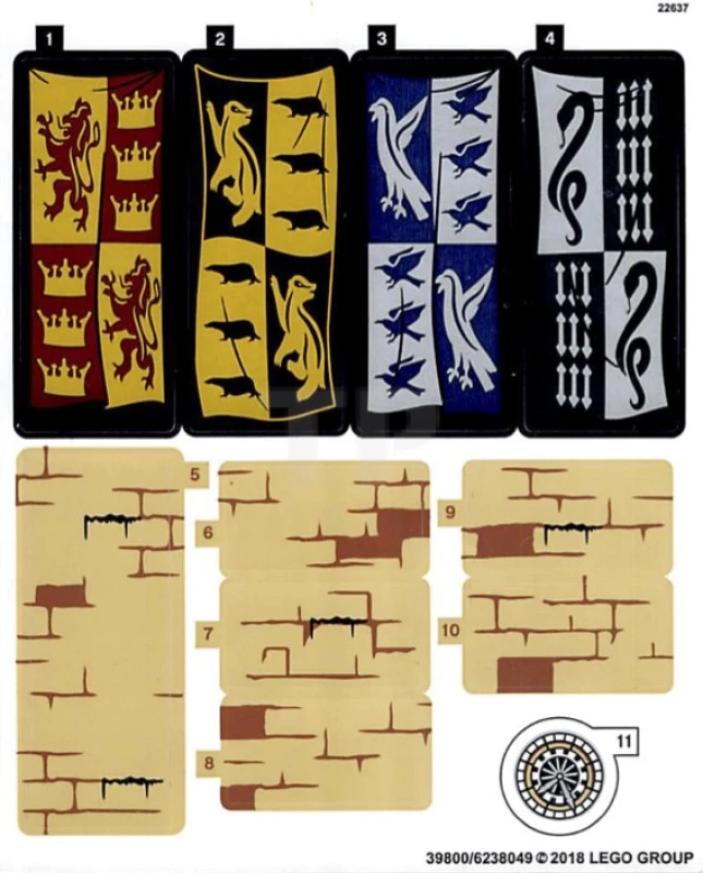 LEGO&reg; 6238049 - Adesivo per il set 75954 - Foglio 1