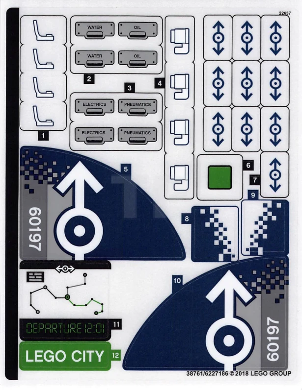 LEGO&reg; 6227186 - Aufkleber für Set 60197