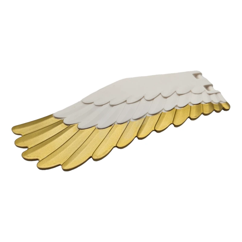 LEGO&reg; 6239763 - 11777pb02 - Adlerflügel - Rechts mit Metallic-Goldfedern-Muster
