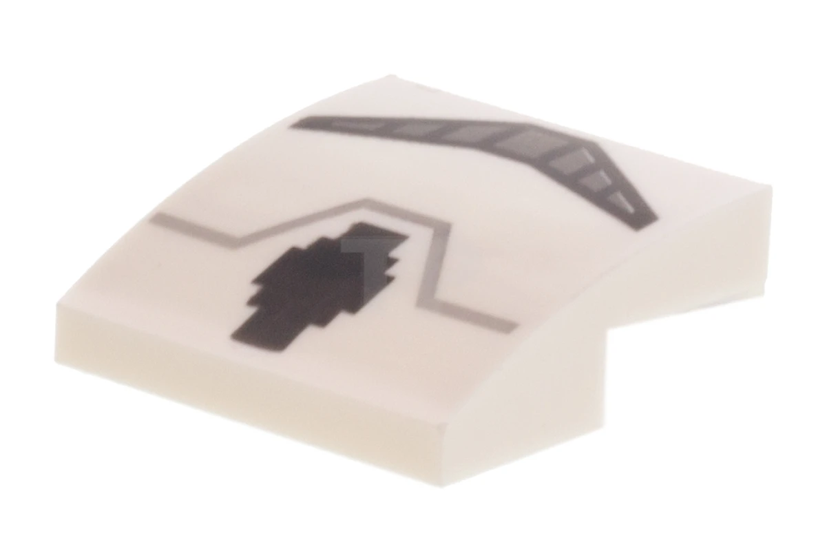 LEGO&reg; 15068pb146 - 6236615 - Slope 2 x 2 x 2/3 Curved with Blocky Shape Pattern (Stormtrooper Breathing Mask)