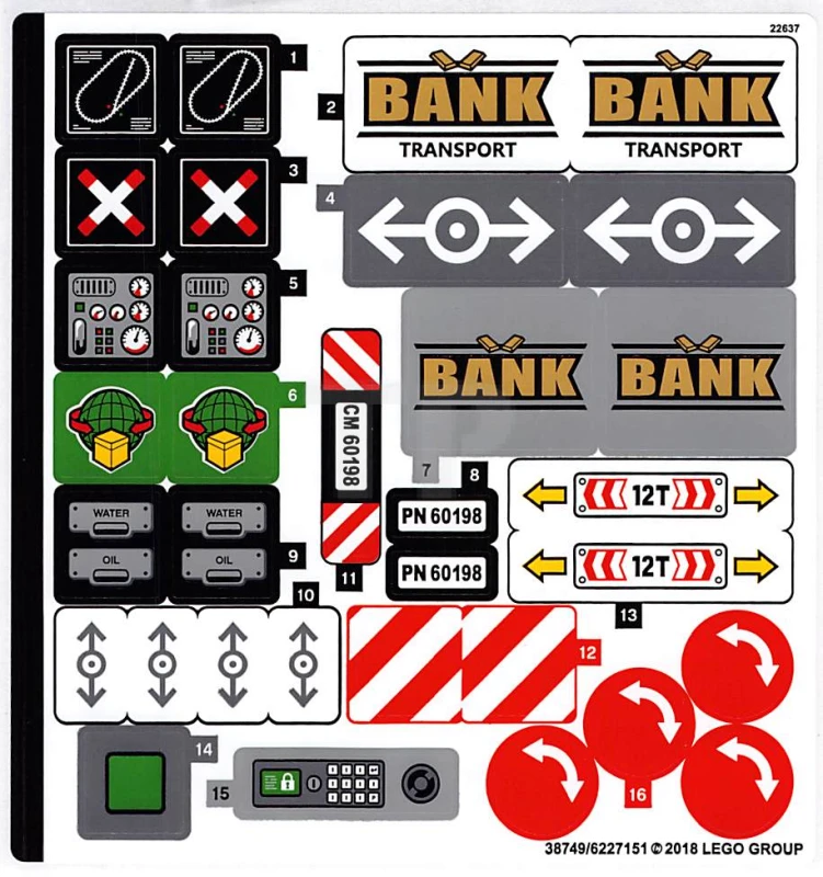 LEGO&reg; 6227151 - Sticker for Set 60198