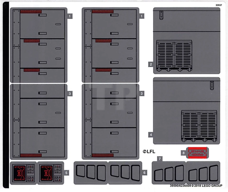 LEGO&reg; 6236509 - Autocollant pour l'ensemble 75217