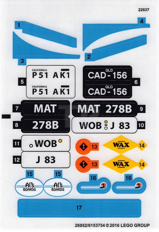 LEGO&reg; 6153754 - Sticker voor set 10252 - Internationale versie